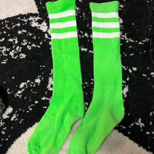 Neon Green High Socks- Slightly worn!!